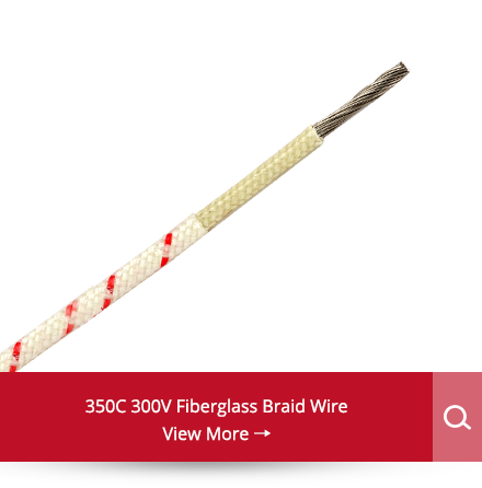350C 300V Fiberglass Braid Wire