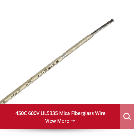 450C 600V UL5335 Mica Fiberglass Wire